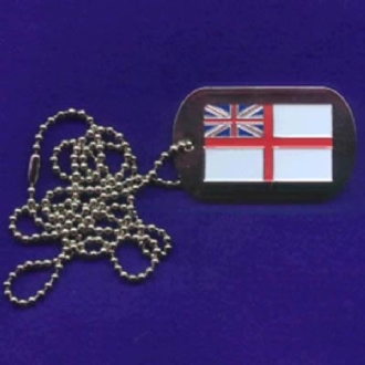 RN ENSIGN ENAMEL DOG TAG WITH CHAIN