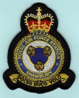 RAF SHAWBURY OFFICIAL CREST EMBROIDERED BADGE