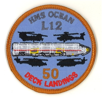 HMS OCEAN - 50 DECK LANDINGS BADGE