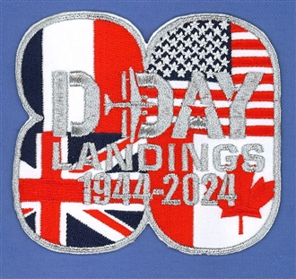 D-DAY 80TH ANNIVERSARY SHAPED BADGE