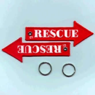 RESCUE EMBROIDERED KEYRING