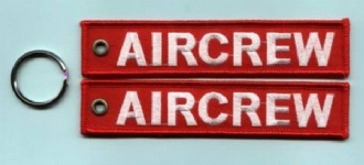 AIRCREW LETTERING EMBROIDERED KEYRING