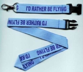 I'D RATHER BE FLYING LANYARD