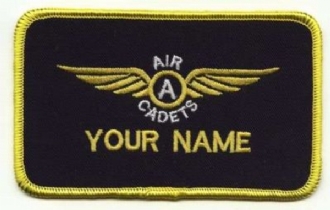 AIR CADETS GLIDING SCHOLARSHIP ADVANCED  WING 1 LINE NAME BADGE