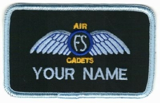 AIR CADETS FLYING SCHOLARSHIP WING NAME BADGE