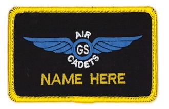 AIR CADETS GLIDING SCHOLARSHIP STANDARD WING 1 LINE NAME BADGE
