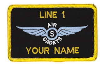 AIR CADETS GLIDING SCHOLARSHIP SOLO WING 2 LINE NAME BADGE