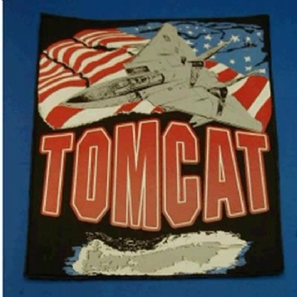 PRINTED TOMCAT LOGO WITH USA FLAG XL BACK PATCH