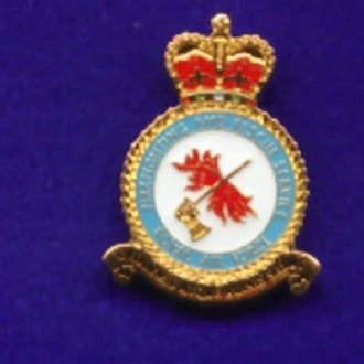 RAF FIRE AND RESCUE CREST PIN BADGE