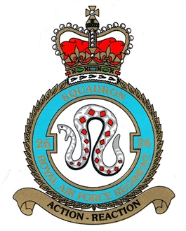 26 SQN RAF REGIMENT CREST STICKER
