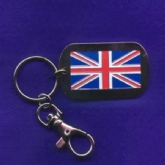 UNION JACK DOG TAG KEYRING