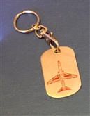 RED ARROWS PLAN VIEW DOG TAG WITH KEYRING