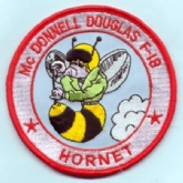 F-18 HORNET - CARTOON EMBROIDERED BADGE