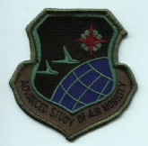 ADVANCED STUDY OF AIR MOBILITY USAF EMBROIDERED BADGE