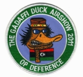GADAFFI DUCK AIRSHOW 2011 BADGE