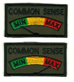 COMMON SENSE METER BADGES (BOTH BADGES) - OLIVE