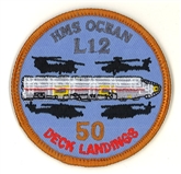 HMS OCEAN 100 DECK LANDINGS BADGE