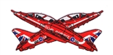 RED ARROWS CROSS OVER CUT TO SHAPE