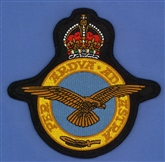 RAF CREST - TUDOR CROWN EMB BADGE