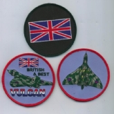 VULCAN PILOT BADGES SET OF 3