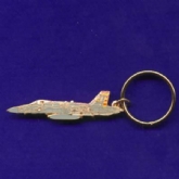 F-18 HORNET SIDE VIEW ENAMEL KEYRING