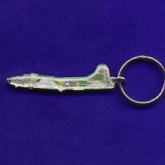 B-17 SIDE VIEW ENAMEL KEYRING