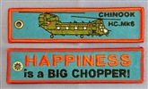 CHINOOK....HAPPINESS EMBROIDERED KEYRING