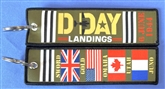D DAY LANDINGS (FLAGS) EMB KEYRING
