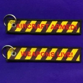 AIRCRAFT ARMED/WEAPONS LIVE CLOTH KEYRING