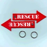 RESCUE EMBROIDERED KEYRING