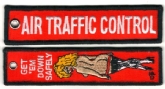 GET 'EM DOWN SAFELY WITH AIR TRAFFIC CONTROL EMBROIDERED KEYRING