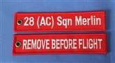 28 SQN / REMOVE BEFORE FLIGHT KEYRING