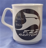 F-22 RAPTOR STEALTH BY DESIGN WHITE COFFEE MUG