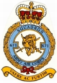 671 SQN CREST AAC CREST WHITE COFFEE MUG