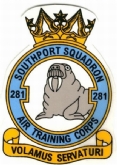 281 ATC CREST WHITE COFFEE MUG
