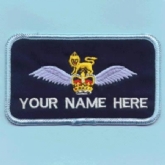 ARMY AIR CORPS / AAC PILOT NAME BADGE  -  ST EDWARDS CROWN