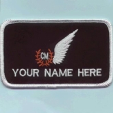 RAF CREWMAN 1 LINE NAME BADGE