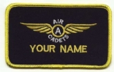 AIR CADETS GLIDING SCHOLARSHIP ADVANCED  WING 1 LINE NAME BADGE