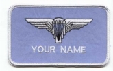 PARACHUTE WING NAME BADGE