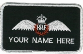 RAF PILOT NAME BADGE - ST EDWARDS CROWN