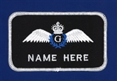 RESERVE PILOT (GLIDER) 1 LINE NAME BADGE - ST EDWARDS CROWN