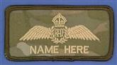 70 SQN PILOT 1 LINE NAME BADGE - TUDOR CROWN