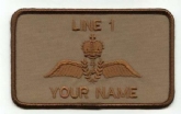 ROYAL NAVY PILOT - DESERT NAME BADGE
