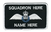 RAF RPA PILOT NAME BADGE WITH 2 LINES OF WRITING