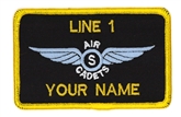 AIR CADETS GLIDING SCHOLARSHIP SOLO WING 2 LINE NAME BADGE