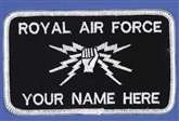 FIST AND SPARKS - 2 LINE NAME BADGE