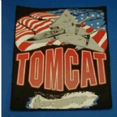 PRINTED TOMCAT LOGO WITH USA FLAG XL BACK PATCH