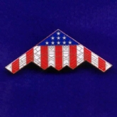 B-2 ENAMEL STARS AND STRIPES PIN BADGE