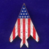 F-117 STEALTH STARS AND STRIPES PIN BADGE