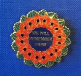 WE WILL REMEMBER THEM POPPY PIN